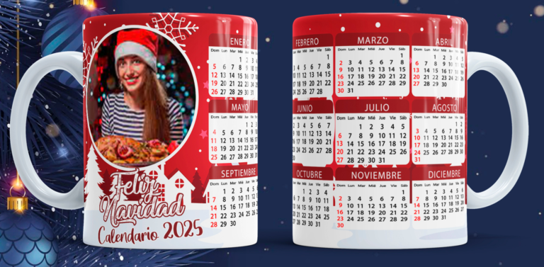 14 - Calendario Feliz editable con foto 2025